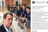 Marcello Antony publicou foto com garotos de saia, durante uma gravação de cena da novela Malhação. (Imagem: Instagram - reprodução)