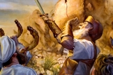 Pintura ilustra Josué e o exército de Israel na batalha pela Terra Prometida. (Imagem: Google)