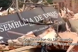 Escombros da Assembleia de Deus - Ministério Madureira, demolida recentemente em Brasília (DF). (Imagem: Facebook)