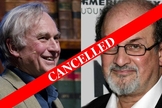 Richard Dawkins (esquerda) e Salmon Rushdie (direita) são alguns dos principais palestrantes que foram convidados para a Convenção, antes de seu cancelamento. (Foto: 