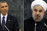 Ex-presidente norte-americano, Barack Obama (esquerda) e presidente iraniano Hassan Rouhani (direita). (Foto: The Federalist)