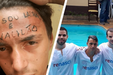 Juan foi batizado por Caio Magnabosco, da Igreja Renascer em Cristo. (Foto: Reprodução/Facebook)