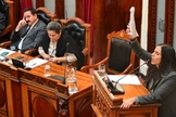 Presidente da Câmara dos Deputados, Gabriela Montaño, durante a sessão. (Foto: Câmara dos Deputados)