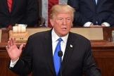 Donald Trump em seu primeiro discurso de União de Estado. (Foto: Epoch Times)