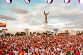 Milhares foram às ruas da Bolívia para declarar que Jesus é o Senhor da nação.(Foto: ANDEB)