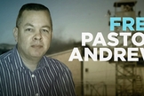 Campanha do ACLJ diz "Libertem o Pastor Brunson". (Imagem: ACLJ)