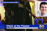 Pastor Michael Webber (canto direito) foi preso após suspeita de que ele estivesse armado dentro da sala de cinema. (Foto: Maven)