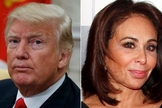 Donald Trump (esquerda) e a juíza Jeanine Pirro (direita). (Imagem: CBN News)