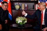 Trump tem encontro histórico com Kim Jong-un em Cingapura. (Imagem: Fox News)