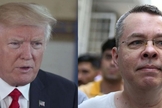 Donald Trump (esquerda) tem pedido repetidamente a libertação do pastor Andrew Brunson (direita), atualmente detido na Turquia. (Foto: CBN News)
