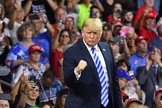 O presidente dos EUA, Donald Trump, em discurso no Charleston Civic Center, em Charleston. (Foto: AFP/Mandel Ngan)