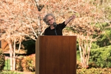 Ruth Graham em discurso no funeral de seu pai, Billy Graham, no dia 2 de março de 2018. (Foto: Billy Graham Evangelistic Association)