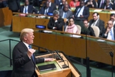 Presidente americano Donald Trump durante discurso na Assembleia Geral da ONU. (Foto: Jewel Samad/AFP/Getty Images)