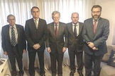O assessor de Segurança Nacional dos EUA, John Bolton, se reuniu com Jair Bolsonaro. (Foto: Reprodução/Twitter).