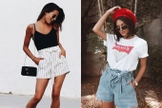 Cinturados e fresquinhos, os shorts são tendência para primavera/verão. (Foto: Reprodução/Pinterest)