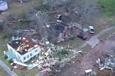 A casa de Sharon Watson foi devastada pelo tornado na cidade de Wetumpka, nos EUA. (Foto: Arquivo pessoal)