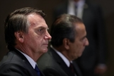 Presidente Jair Bolsonaro ao lado do pastor Silas Malafaia durante almoço com líderes evangélicos. (Foto: Marcos Corrêa/PR)