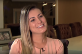 Andressa Urach fala sobre sua experiência entre a fama e a transformação. (Foto: Reprodução/Record TV)