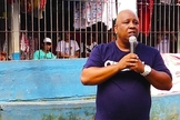 MC Dentinho prega e canta para detentos em presídio do Pará. (Foto: Divulgação)