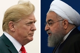 Montagem com fotos dos presidentes dos EUA, Donald Trump, e do Irã, Hassan Rouhani. (Foto: AP Photo)