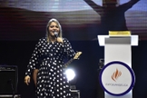 Ivna Medeiros foi a preletora do Encontro de Mulheres na ExpoEvangélica 2019. (Foto: Guiame/Irion Oliveira)