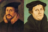 João Calvino e Martinho Lutero. (Foto: Domínio público)