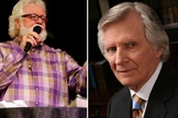 Chuck Pierce (esquerda) e David Wilkerson (direita) compartilharam visões sobre pragas que provocariam crises mundiais e recaíriam sobre o mundo no tempo da Páscoa. (Imagem: Guiame - Edição)