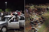 A Igreja Presbiteriana do Brasil reuniu carros em um parque de Costa Rica (MS). (Foto: IPB Costa Rica MS)