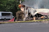 A Primeira Igreja Pentecostal de Holly Springs foi incendiada após o pastor questionar as ordens de fechamento dos templos em razão da pandemia. (Foto: ABC News)