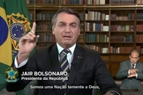 Jair Bolsonaro fez pronunciamento oficial pela TV, celebrando o Dia da Independência do Brasil. (Imagem: TV Brasil / Reprodução)