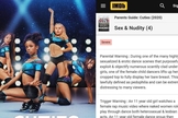 Imagem compartilhada no Twitter mostra banner de divulgação de "Cuties", usado pela Netflix anteriormente e print do aviso do IMDb sobre o conteúdo ofensivo do filme. (Imagem: Twitter)
