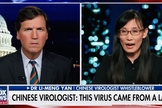 A Dra. Li-Meng Yan deu entrevista para o apresentador Tucker Carlson, denunciando que o coronavírus foi liberado intencionalmente de um laboratório chinês. (Imagem: Fox News)
