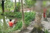 Os rostos das pessoas batizadas foram ocultados para preservar a segurança desses cristãos que sofrem com a perseguição religiosa em Bangladesh. (Imagem: Portas Abertas / Youtube / Reprodução)