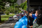 Marcha para Jesus 2020 aconteceu em novo formato, com uma carreata solidária em São Paulo. (Foto: Ronny Santos/Folhapress)