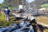 Igreja evangélica foi queimada por manifestantes no Chile. (Foto: Polícia de Investigações do Chile)