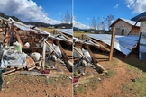 Casas de evangélicos foram destruídas no sul do México. (Foto:  Reprodução/Diario de Chiapas)