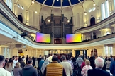 Líderes na Conferência Ekklesia na cidade de Londres. (Foto: Reprodução/Twitter/Carl Knightly)