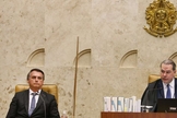 Jair Bolsonaro ao lado do ministro Dias Toffoli, ex-presidente do STF. (Foto: Nelson Jr./SCO/STF)