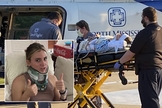 Hannah Locks quebrou seu pescoço e teve que ser encaminhada de helicóptero para uma cirurgia de emergência nos EUA. (Foto: Arquivo pessoal/Montagem Guiame)