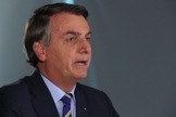 Presidente Jair Bolsonaro durante pronunciamento em rede nacional. (Foto: Isac Nóbrega/PR)