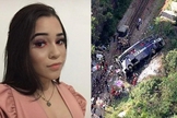 Vitória Cardozo é uma das sobreviventes do acidente com ônibus de Alagoas em Minas Gerais. (Foto: Reprodução/G1)