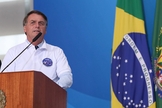 Presidente Jair Bolsonaro durante cerimônia de 160 anos da Caixa Econômica. (Foto: Marcos Corrêa/PR)
