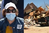 Mary Rose DeArman teve a casa completamente destruída em Eagle Point, no condado de Shelby, nos EUA. (Foto: Joe Songer/AL.com)