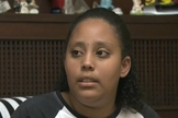 Letícia Mello teve alta do hospital após ser baleada na região lombar. (Foto: TV Globo)