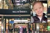 Landen Hoffmann foi lançado do terceiro andar do shopping America Mall, em Minnesota, nos EUA. (Foto: TV2)