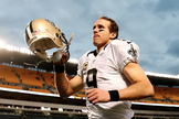O jogador de futebol americano, Drew Brees, é quarterback do New Orleans Saints. (Foto: Getty Images)