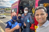 Pastor Cristiano José da Silva resgatou um homem no viaduto de Jundiaí e contou com o apoio do Corpo de Bombeiros após o resgate. (Foto: Divulgação)