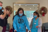 Vídeo registrou a saída de Lisa Martin do hospital após mais de três meses. (Foto: Memorial Satilla Health)