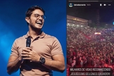 O evangelista pregou a mais de 50 mil pessoas em Barretos. (Foto: Instagram/Deive Leonardo)