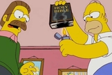 A imagem do personagem Hommer Simpson queimando uma Biblia Sagrada foi usada por um dos internautas que apoiou a tag polêmica.